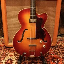 Vintage 1964 Hofner Senator Bass Brunette Sunburst Archtop Bass Guitar