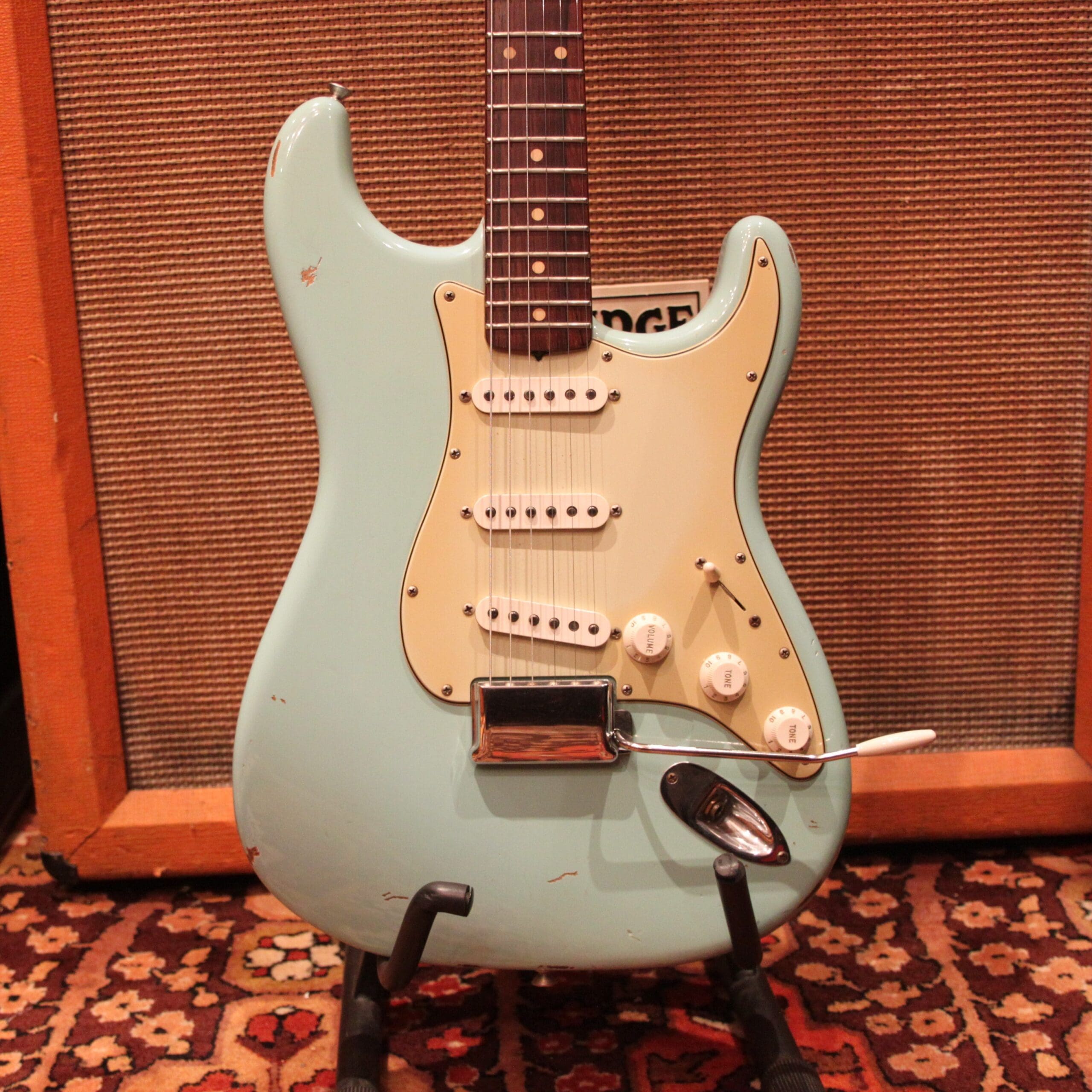 ❆LaquerFin SonicBlue Relic Stratocaster Vintage 1960 Fender Custom Shop Stratocaster Relic Sonic Blue Guitar -