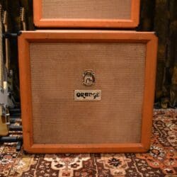 Vintage 1972 Orange 4x12 Basketweave Cabinet Celestion Greenbacks