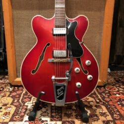 Vintage 1962 Hofner Verithin Bigsby Cherry Red Electric Guitar