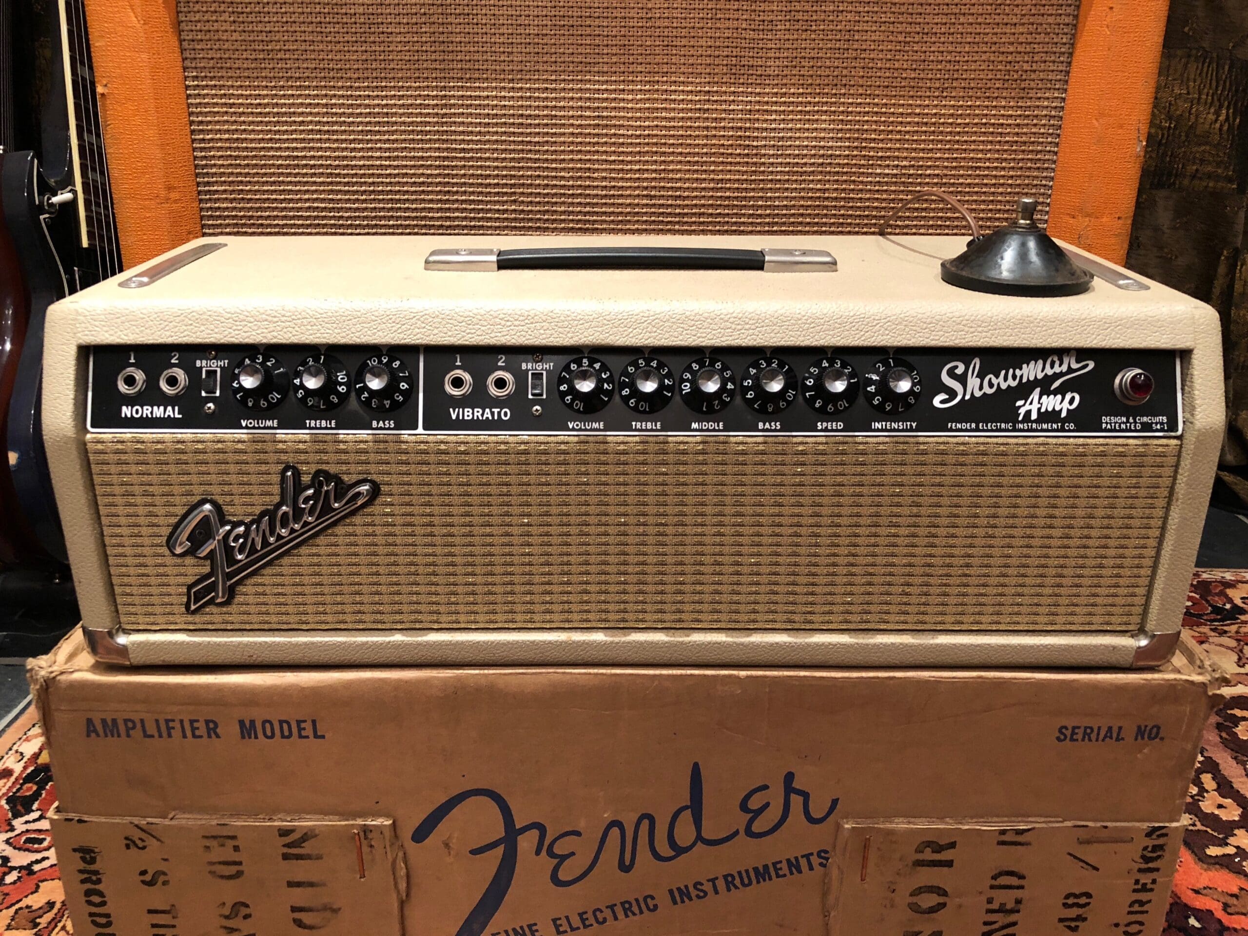 ビンテージ ホワイトーレックス】完動品 1964 FENDER SHOWMAN AB763
