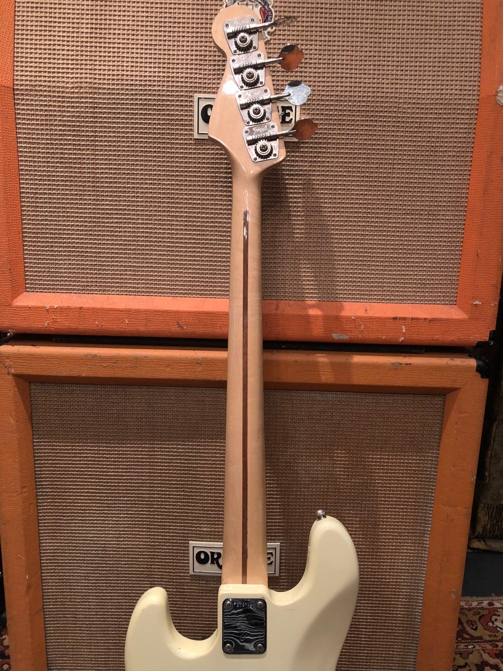 Vintage 1972 Fender Jazz Bass USA Olympic White Maple Guitar -
