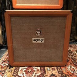Vintage 1973 Orange 4x12 Guitar Cabinet Celestion Greenback G12H T1217