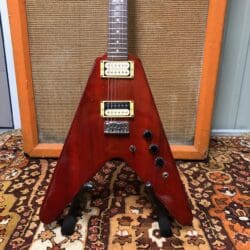 Vintage 1981 Hamer Vector Flying V Cherry Red USA Guitar