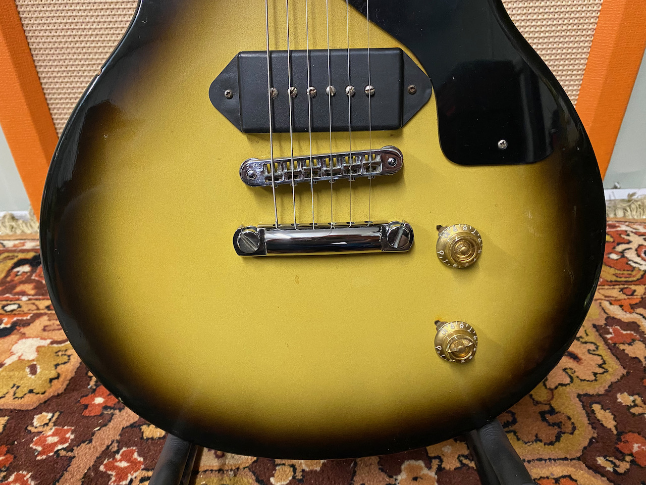 Vintage 1989 Gibson Les Paul Junior Tobacco Sunburst Guitar -