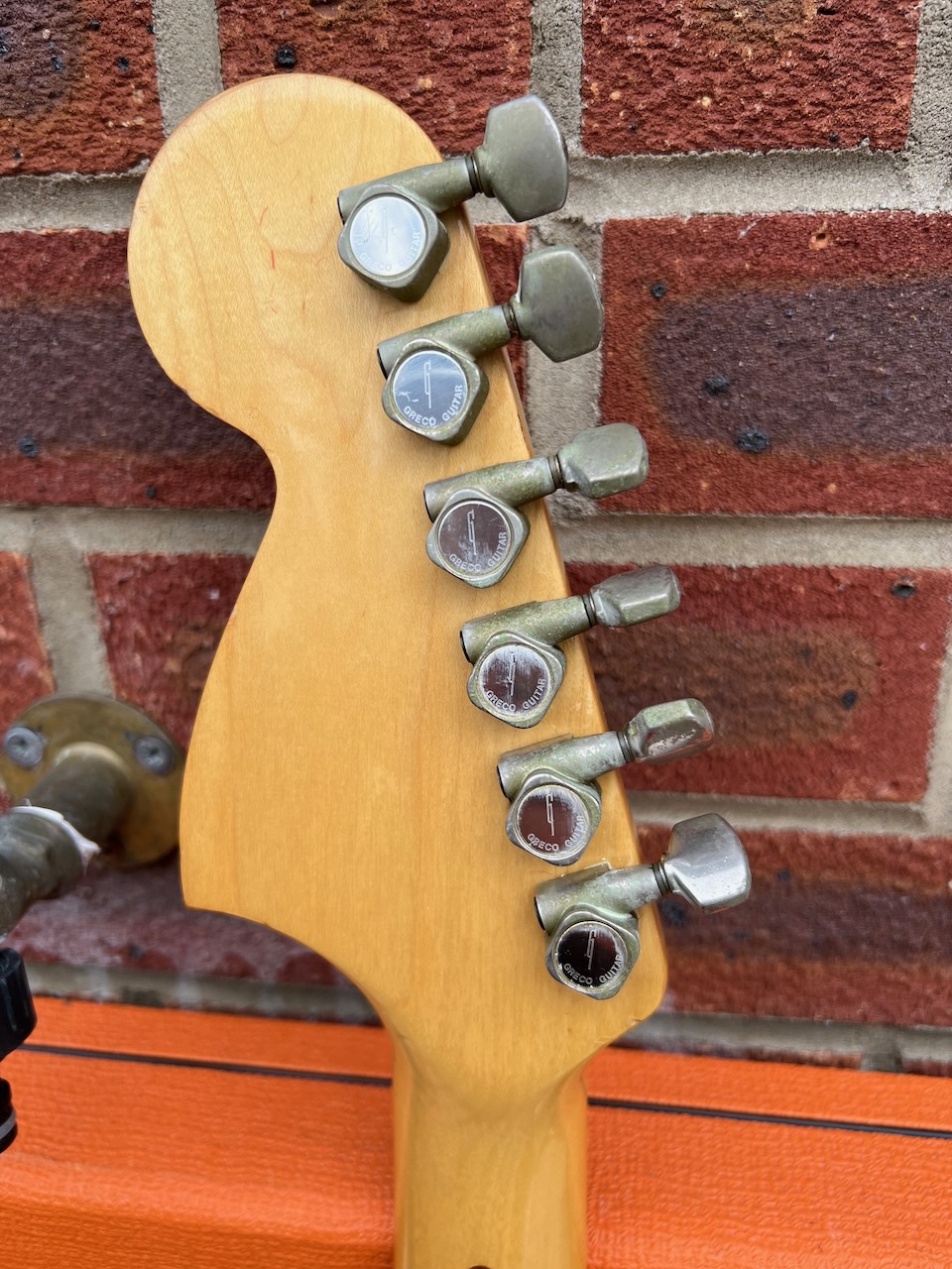 Vintage 1976 Greco Super Sounds White Stratocaster Guitar OHSC -