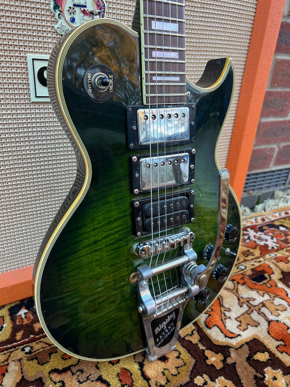 Vintage 1979 Aria Pro II LC440 Custom Japan Green Guitar -