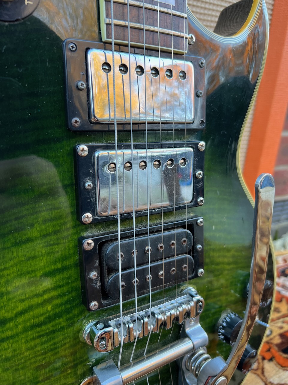 Vintage 1979 Aria Pro II LC440 Custom Japan Green Guitar -