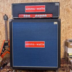 Vintage 1970s Simms Watts AP100 MKII Amplifier Head 4x12 Cabinet