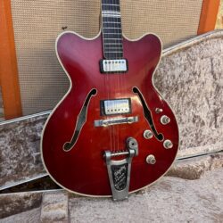 Vintage 1962 Hofner Verithin Factory Bigsby Red Electric Guitar