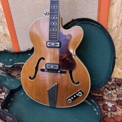 Vintage 1959 1960 Hofner President Thinline Thin Natural Guitar OHSC