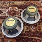 Pair Vintage 1971 Celestion Greenback G12H 30w 16ohm T1217 Speakers