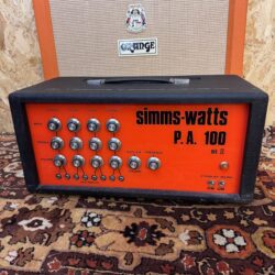 Vintage 1970 Simms Watts PA100 MKII Orange Plexi Amplifier Head