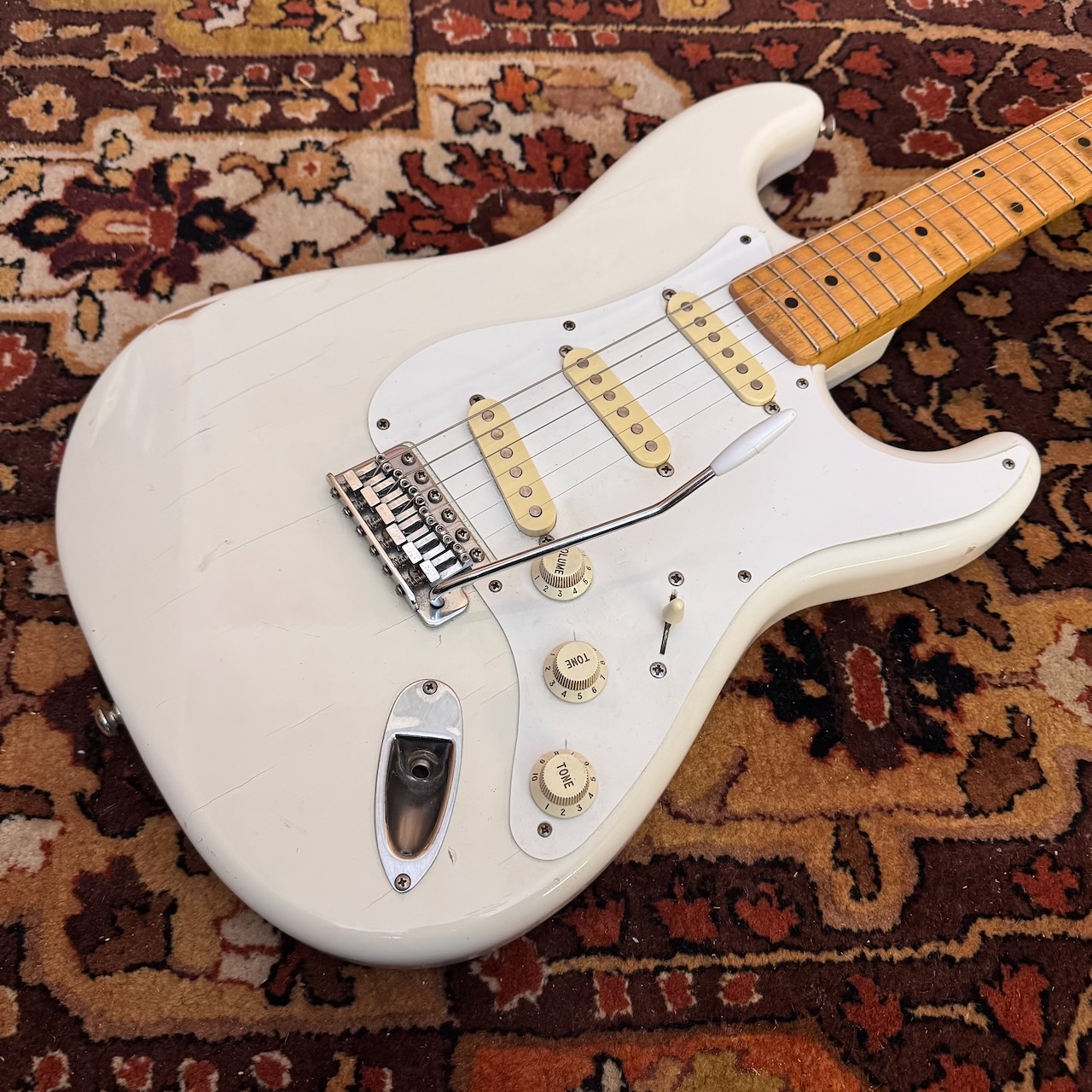 Vintage 1993 1994 Fender Stratocaster STM Japan White Guitar 1990s -