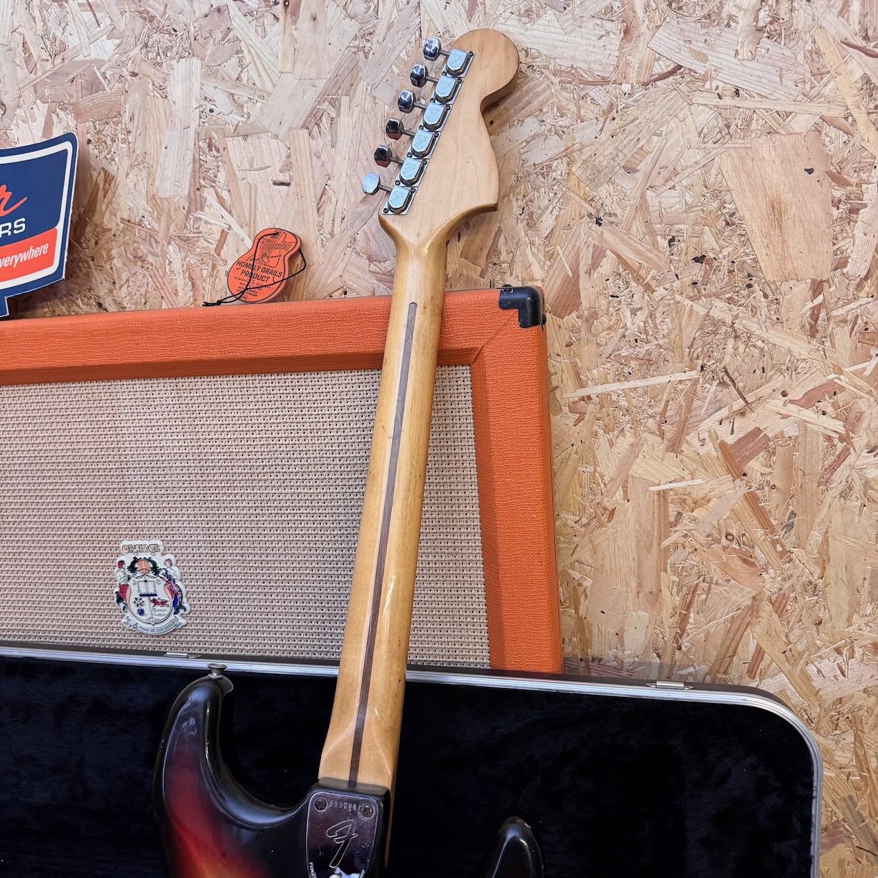 Vintage 1975 Fender Stratocaster USA Left Handed Sunburst Guitar