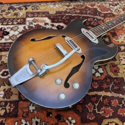 Vintage 1960s Antoria Ibanez MIJ Hollow Sunburst Bigsby Electric Guitar