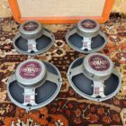 Matched Quad Vintage 1973 Hiwatt Fane 122170 50w Purple Speakers